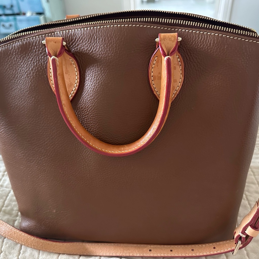 Dooney & Bourke Tan Leather Duffel Bag - Picture 3 of 6